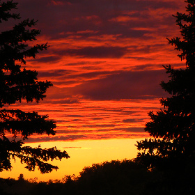 Sunset after a storm in Minnesota
